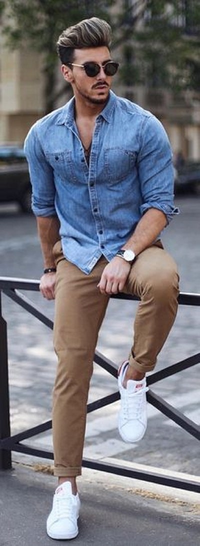 Casual Blue Shirt Combinations Matching Pants Jeans Ok Easy Life